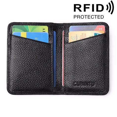 bifold credit card holder rfid blocking|rfid genuine leather wallet.